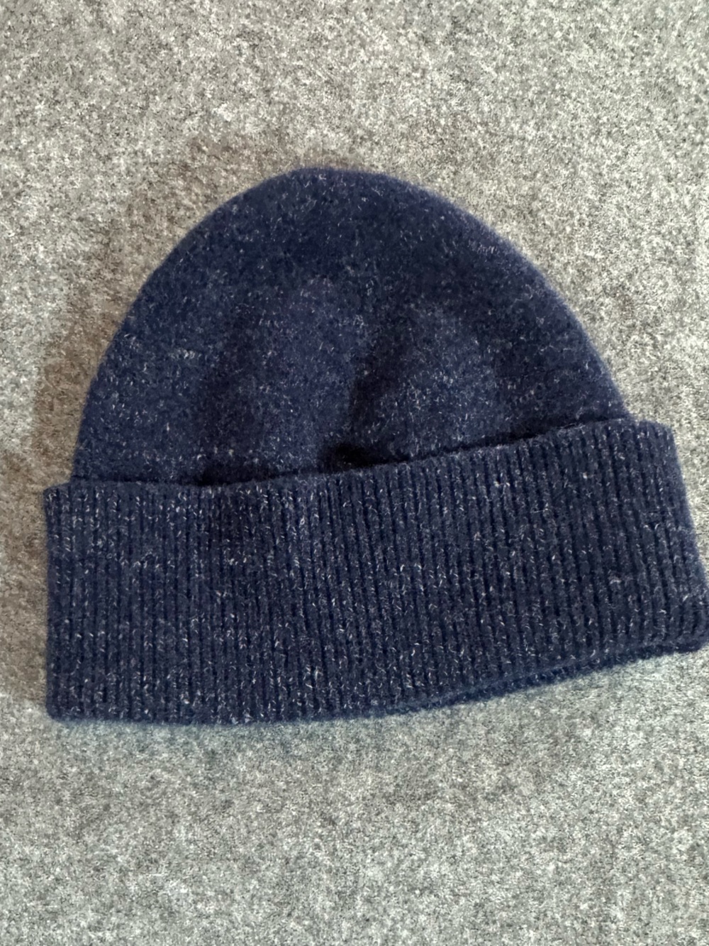 Brooks Brothers Blue Wool Knit Cuffed Beanie